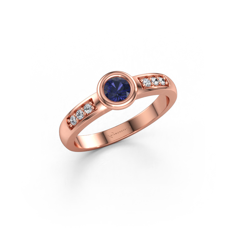 Bild av Förlovningsring Lieke 585 roséguld Safir 4 mm