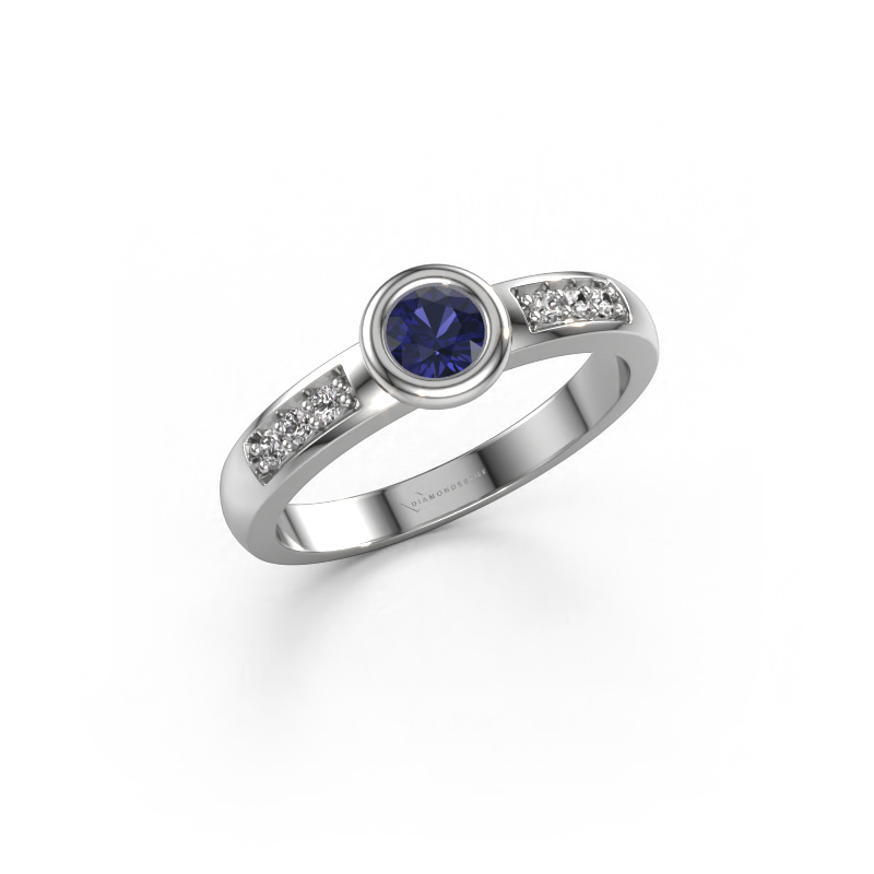 Image of Engagement ring Lieke 585 white gold Sapphire 4 mm