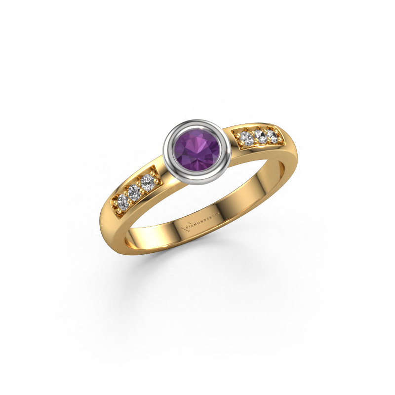 Bild von Verlobungsring Lieke 585 Gold Amethyst 4 mm
