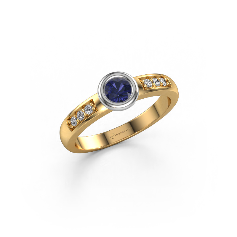 Image of Engagement ring Lieke 585 gold Sapphire 4 mm