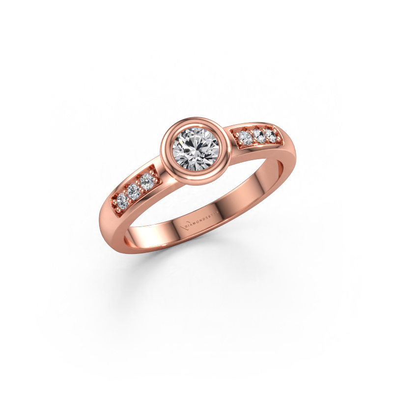Immagine di Anello di fidanzamento Lieke 585 oro rosa Diamante 0.39 crt