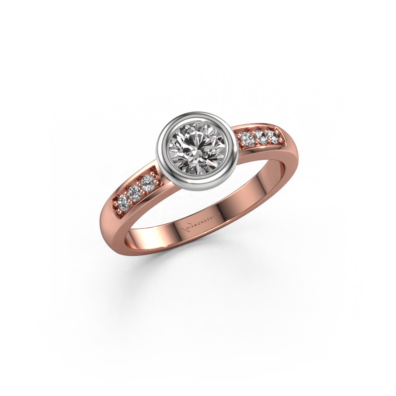 Image of Engagement ring Lieke 585 rose gold Diamond 0.59 crt
