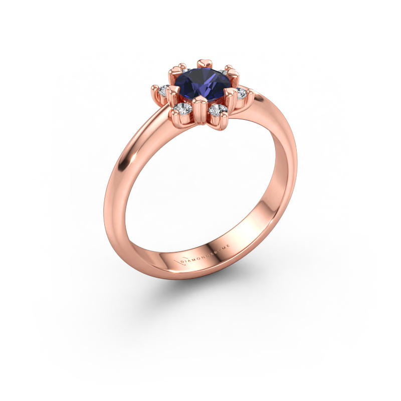 Bild av Ring Liesbeth 585 roséguld Safir 5 mm
