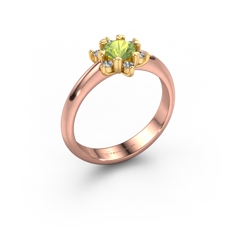Image of Ring Liesbeth 585 rose gold Peridot 5 mm