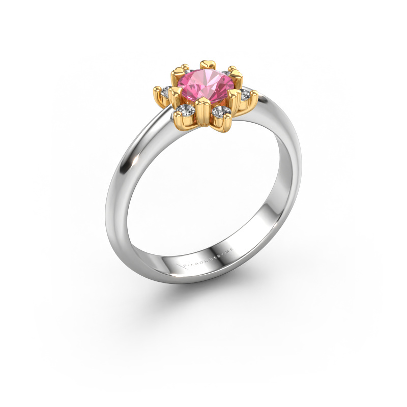 Bild von Ring Liesbeth 585 Weißgold Pink Saphir 5 mm