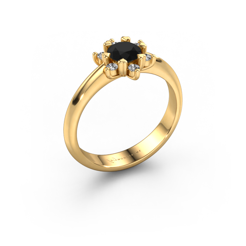Image de Bague Liesbeth 585 or jaune Diamant noir 0.72 crt