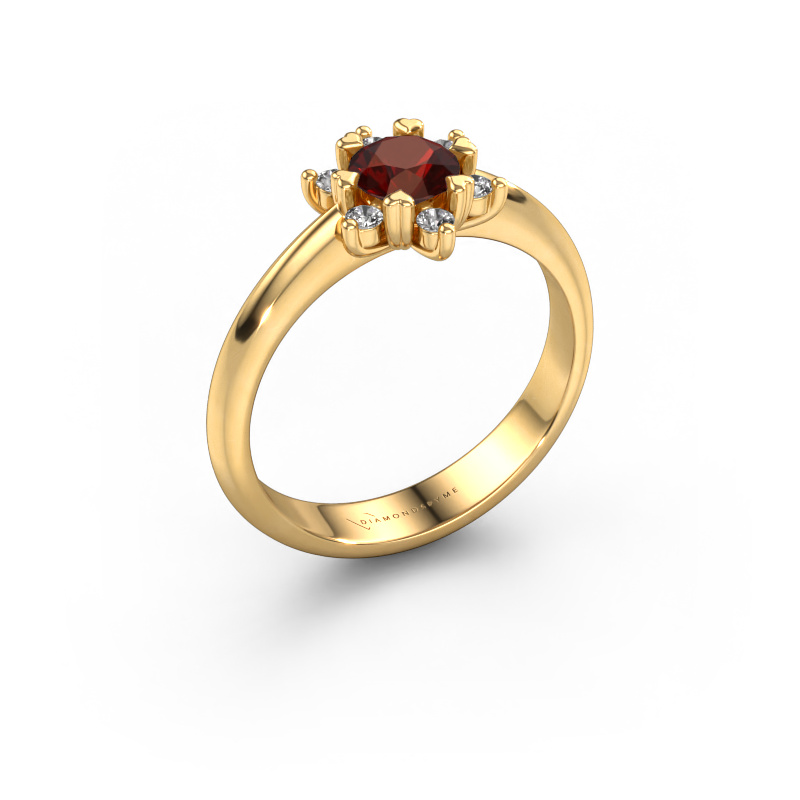 Bild von Ring Liesbeth 585 Gold Granat 5 mm