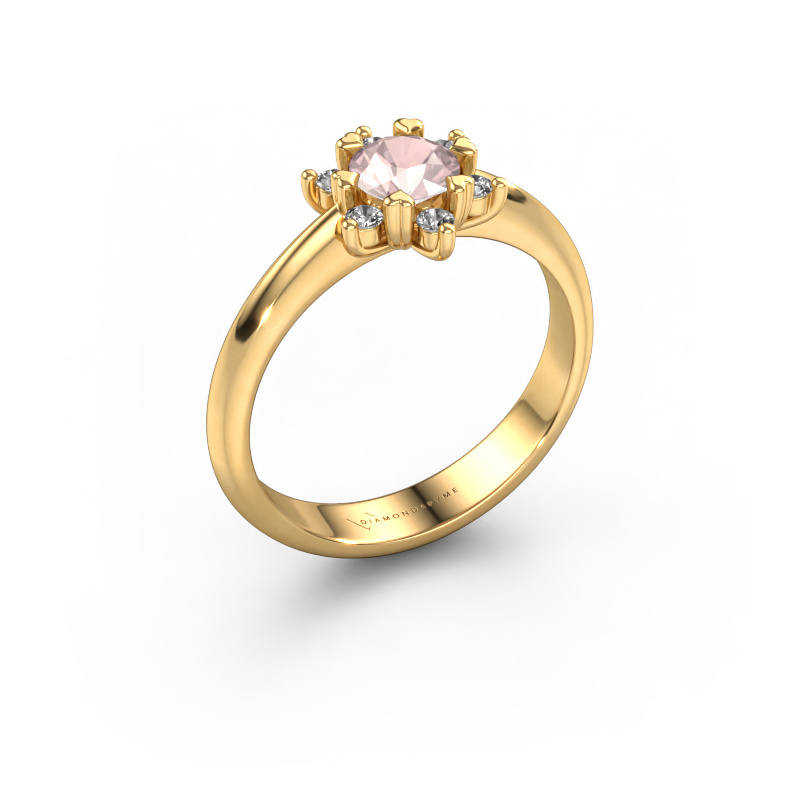 Bild von Ring Liesbeth 585 Gold Morganit Champagner 5 mm