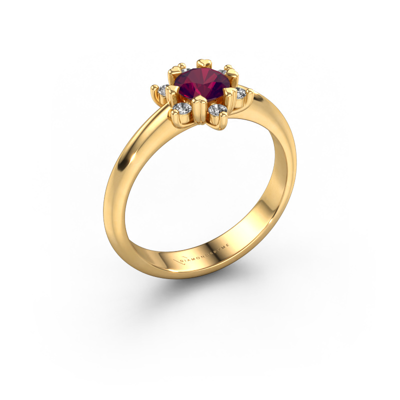 Image of Ring Liesbeth 585 gold Rhodolite 5 mm