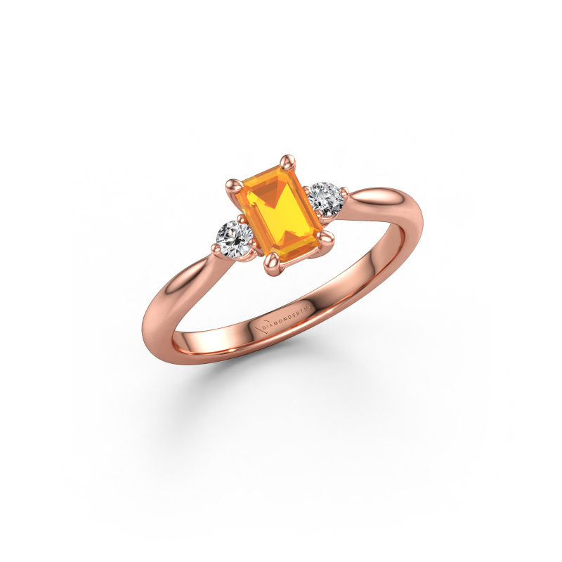 Immagine di Anello di fidanzamento Lieselot EME 585 oro rosa Citrino 6x4 mm