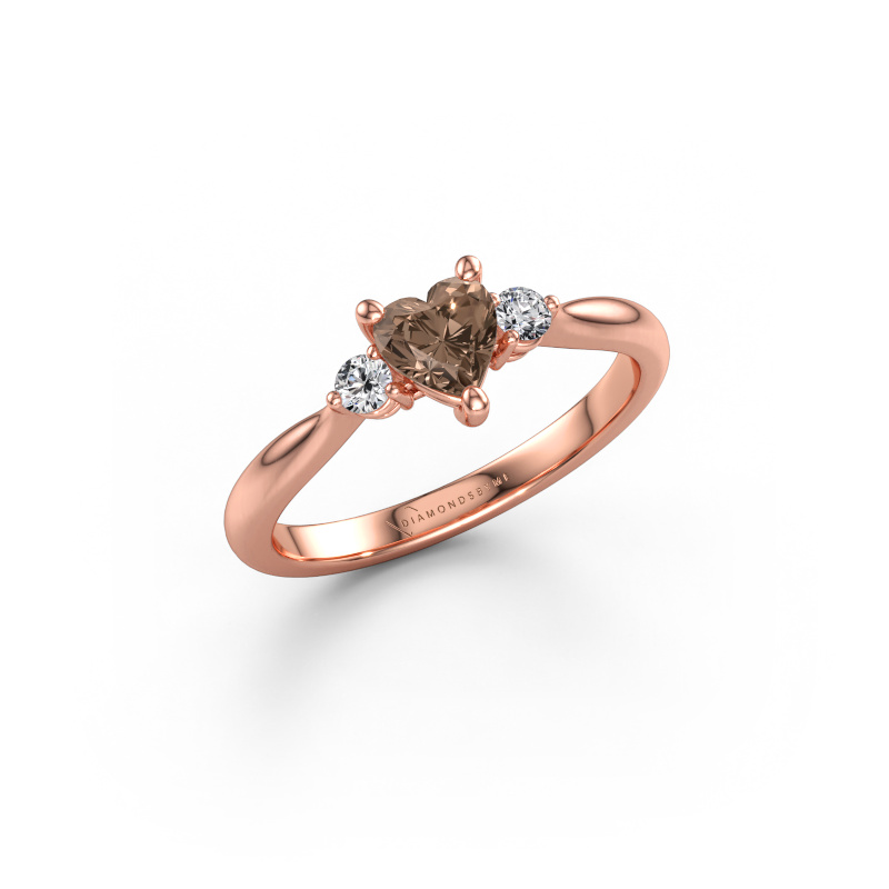 Image of Engagement ring Lieselot HRT 585 rose gold Brown diamond 0.61 crt