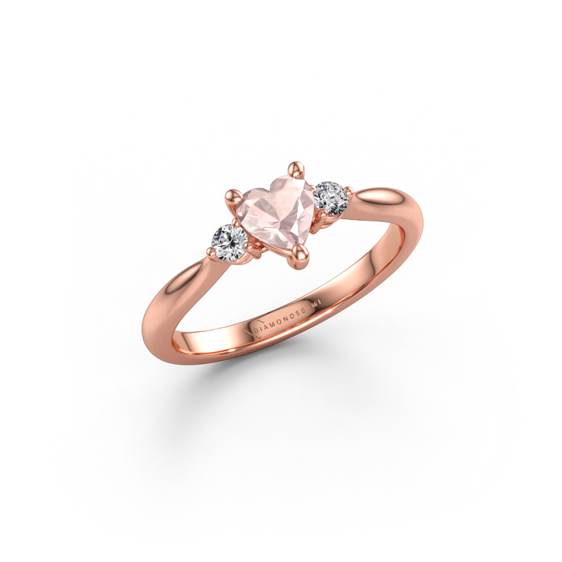 Immagine di Anello di fidanzamento Lieselot HRT 585 oro rosa Morganite champagne 5 mm