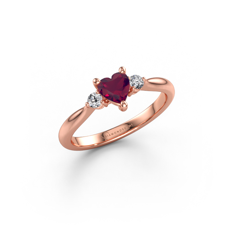 Immagine di Anello di fidanzamento Lieselot HRT 585 oro rosa Rodolite 5 mm