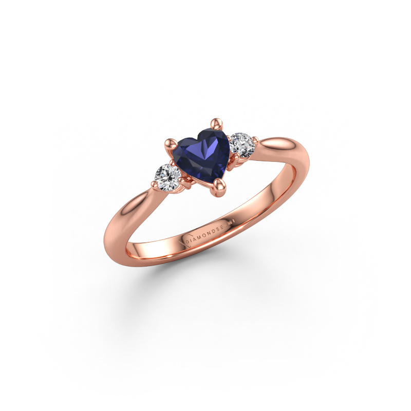 Immagine di Anello di fidanzamento Lieselot HRT 585 oro rosa Zaffiro 5 mm