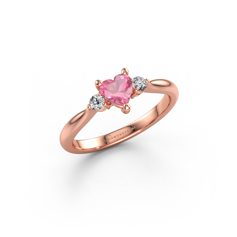 Immagine di Anello di fidanzamento Lieselot HRT 585 oro rosa Zaffiro rosa 5 mm