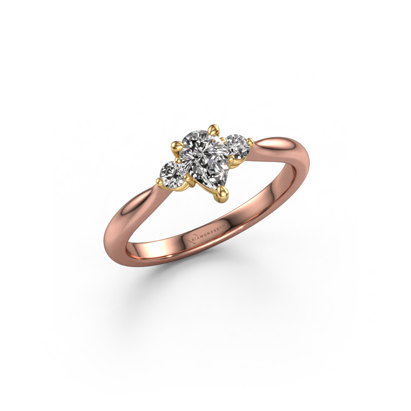 Image of Engagement ring Lieselot PER 585 rose gold Diamond 0.56 crt