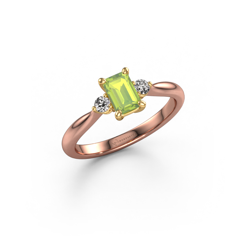 Bild von Verlobungsring Lieselot EME 585 Roségold Peridot 6x4 mm