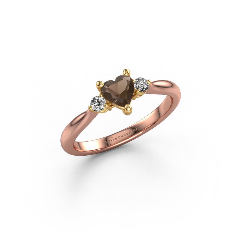 Bild von Verlobungsring Lieselot HRT 585 Roségold Rauchquarz 5 mm
