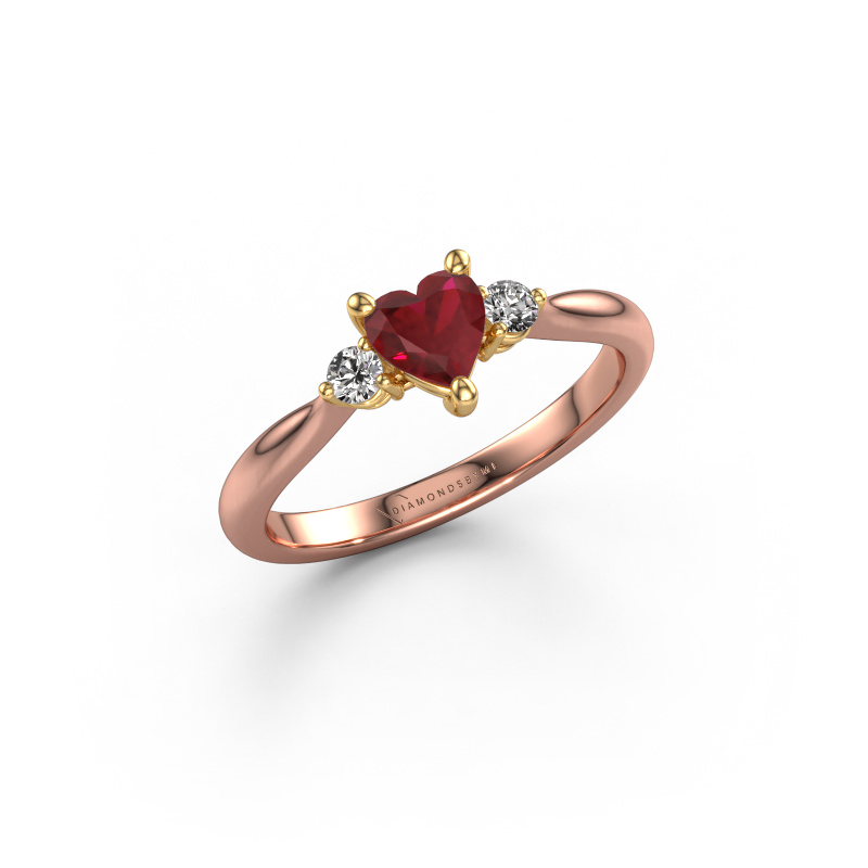 Bild von Verlobungsring Lieselot HRT 585 Roségold Rubin 5 mm