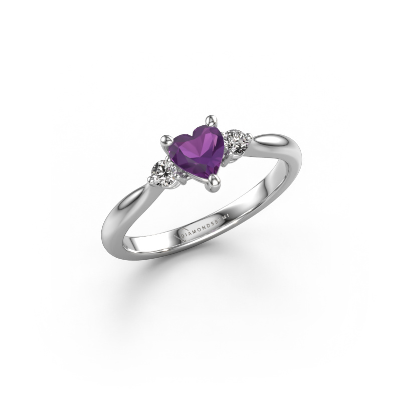 Image of Engagement ring Lieselot HRT 950 platinum Amethyst 5 mm