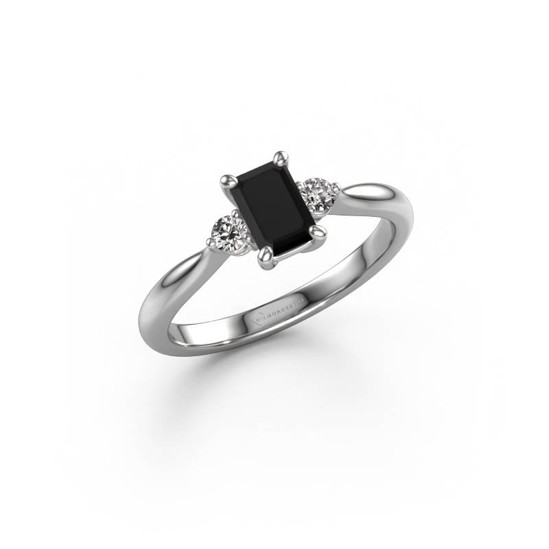 Bild von Verlobungsring Lieselot EME 950 Platin Schwarz Diamant 0.95 crt