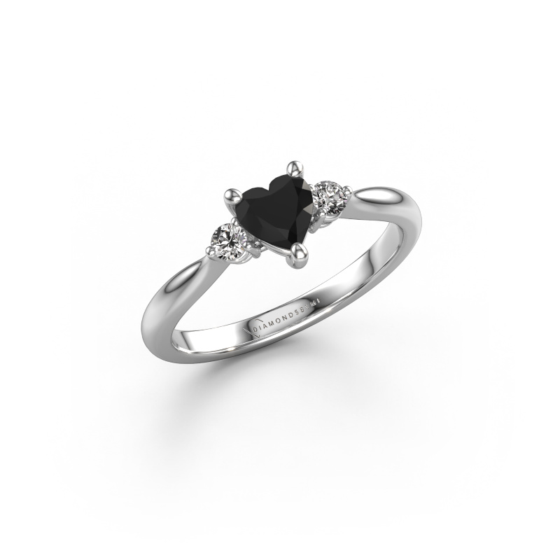 Bild von Verlobungsring Lieselot HRT 950 Platin Schwarz Diamant 0.76 crt