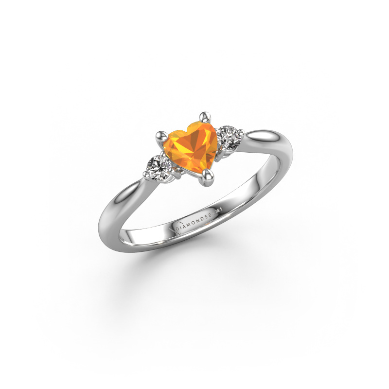 Bild von Verlobungsring Lieselot HRT 950 Platin Citrin 5 mm