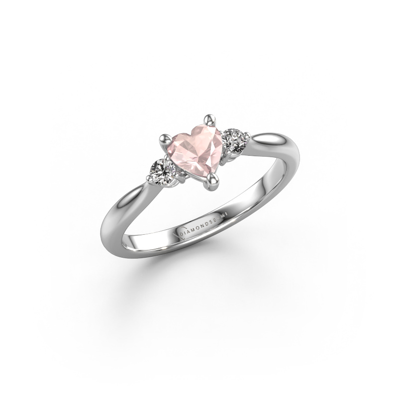 Image of Engagement ring Lieselot HRT 950 platinum Morganite champagne 5 mm