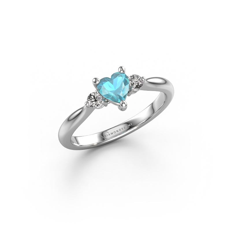 Image of Engagement ring Lieselot HRT 950 platinum Blue topaz 5 mm
