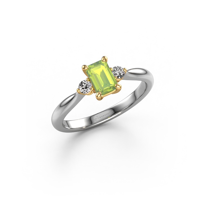 Bild von Verlobungsring Lieselot EME 585 Weißgold Peridot 6x4 mm