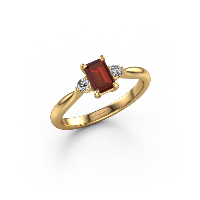 Bild von Verlobungsring Lieselot EME 585 Gold Granat 6x4 mm