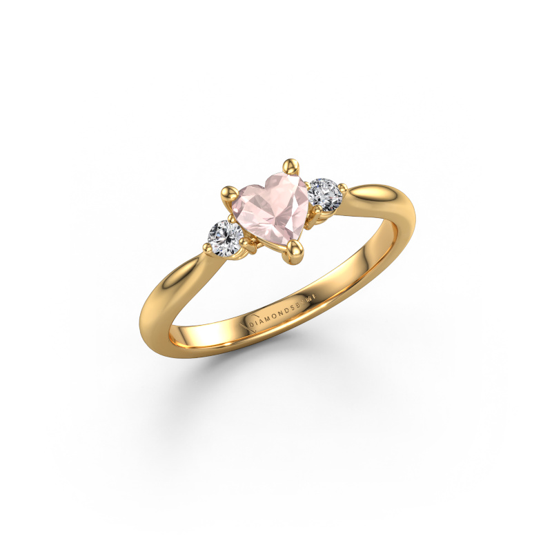 Image of Engagement ring Lieselot HRT 585 gold Morganite champagne 5 mm