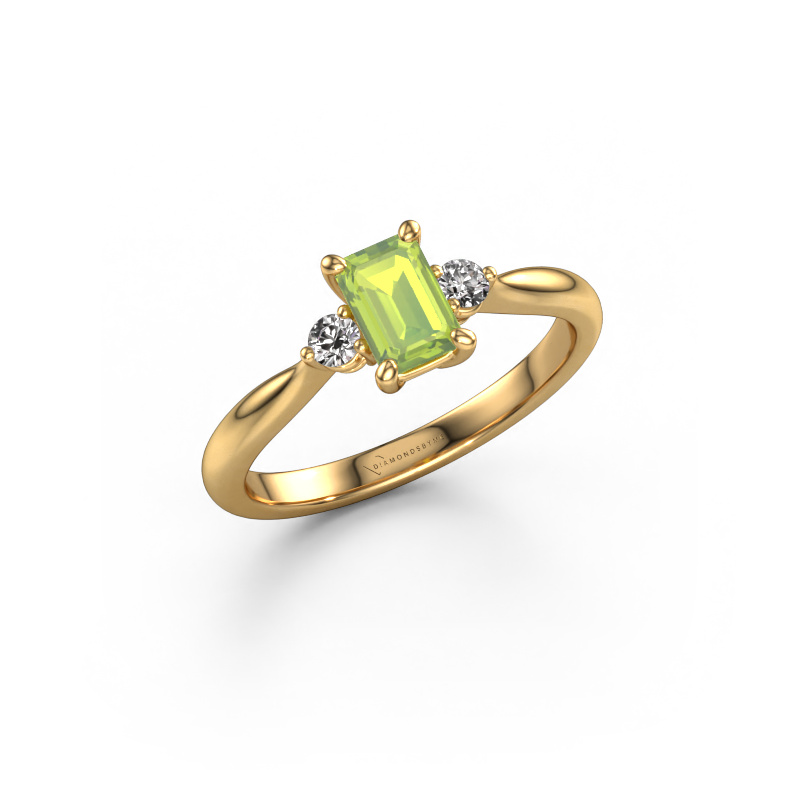Bild von Verlobungsring Lieselot EME 585 Gold Peridot 6x4 mm