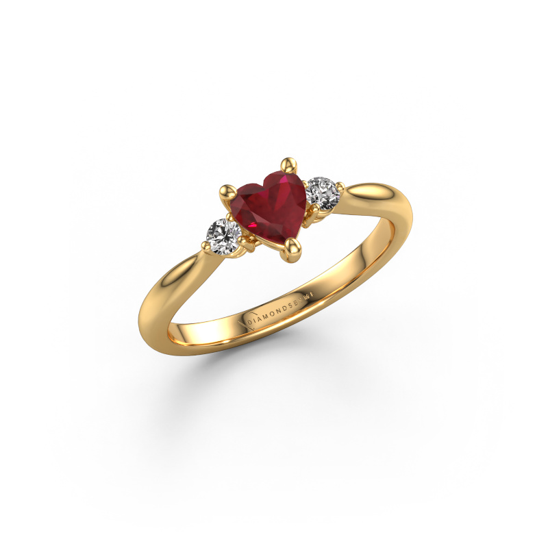 Image of Engagement ring Lieselot HRT 585 gold Ruby 5 mm