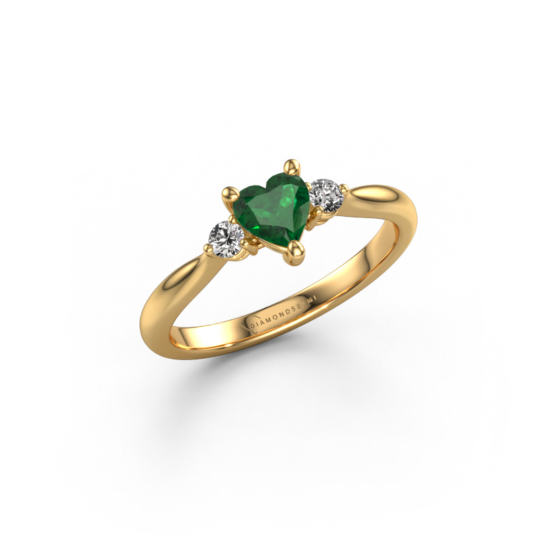 Image of Engagement ring Lieselot HRT 585 gold Emerald 5 mm