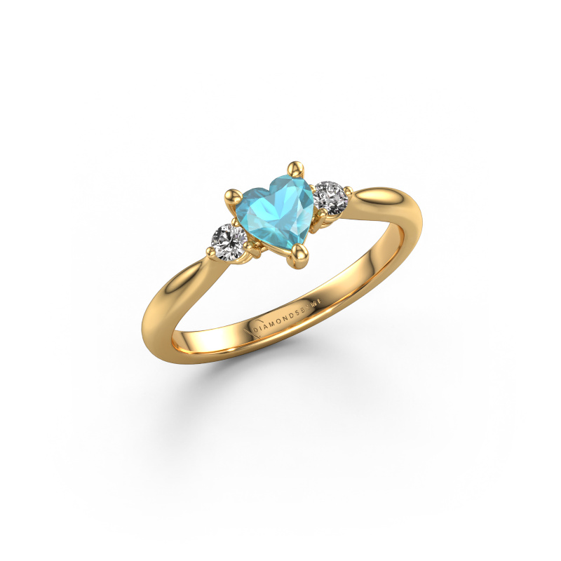 Image of Engagement ring Lieselot HRT 585 gold Blue topaz 5 mm