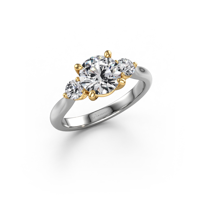Image de Bague de fiançailles Lieselot RND 585 or blanc Diamant 1.80 crt