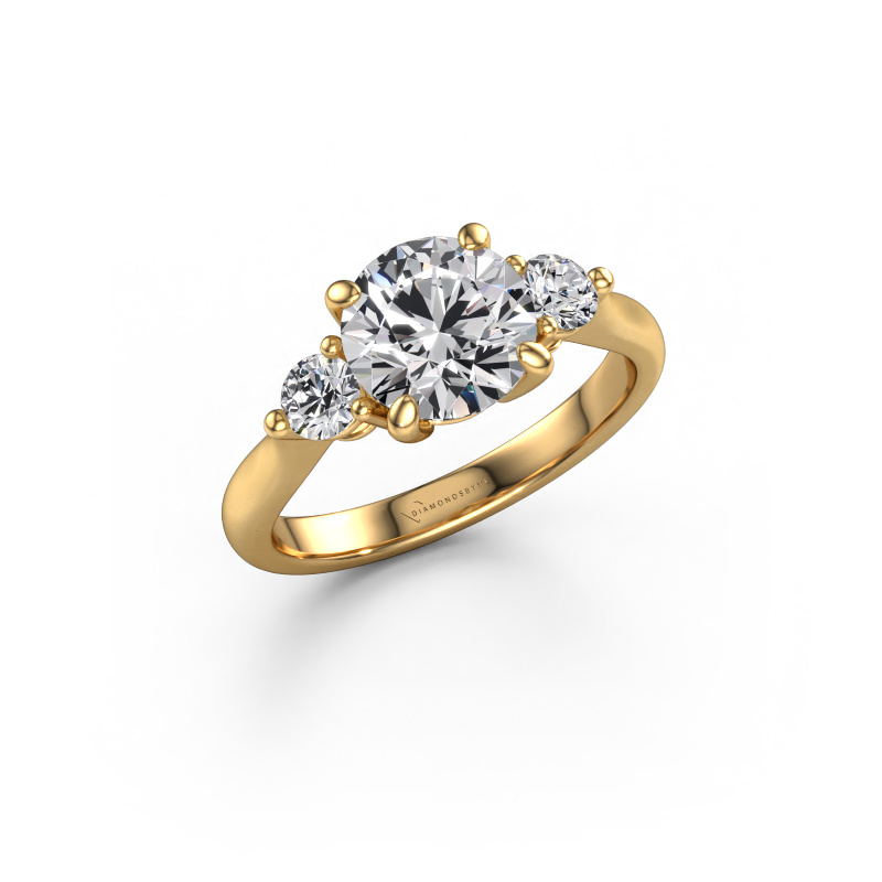 Image of Engagement ring Lieselot RND 585 gold Diamond 2.36 crt