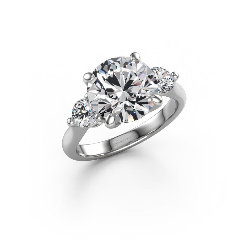 Image of Engagement ring Lieselot RND 950 platinum Lab grown diamond 5.80 crt