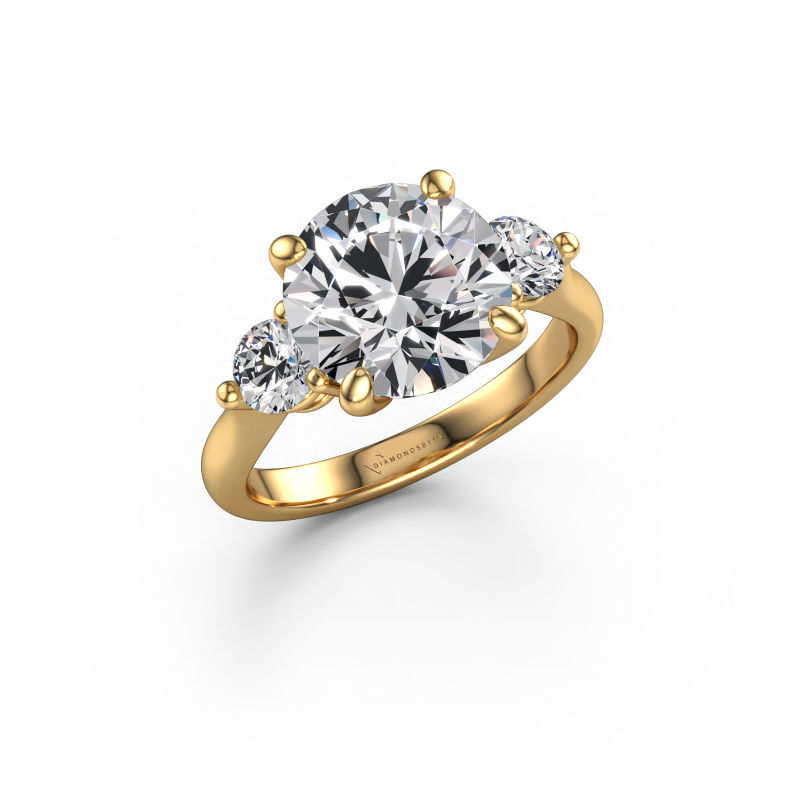 Image of Engagement ring Lieselot RND 585 gold Lab grown diamond 5.80 crt