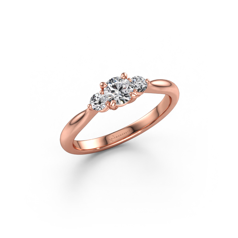 Immagine di Anello di fidanzamento Lieselot RND 585 oro rosa Diamante lab grown 0.460 crt