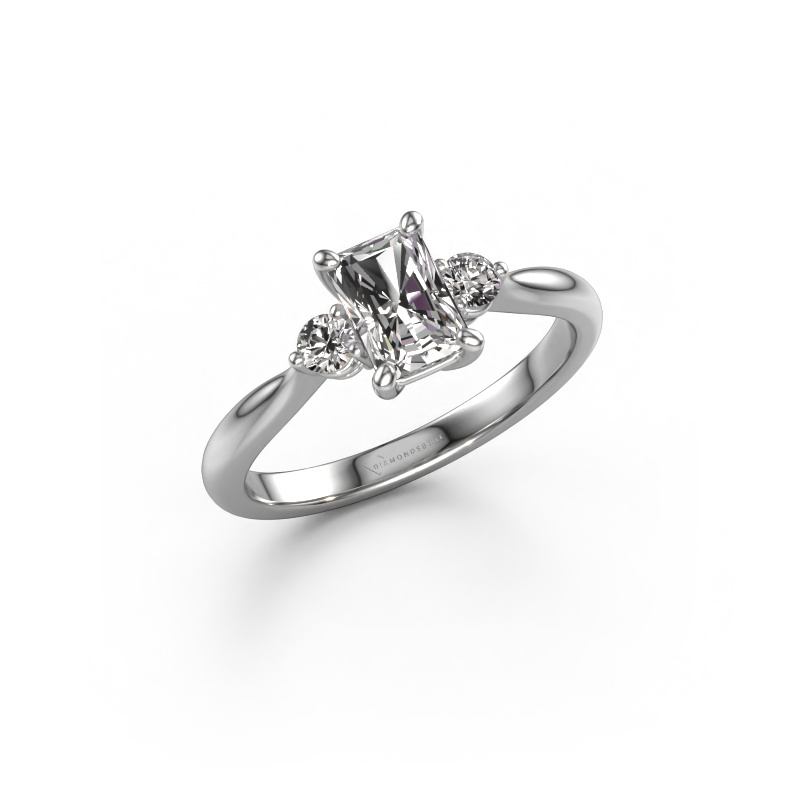 Image of Engagement ring Lieselot RAD 950 platinum Lab grown diamond 0.91 crt