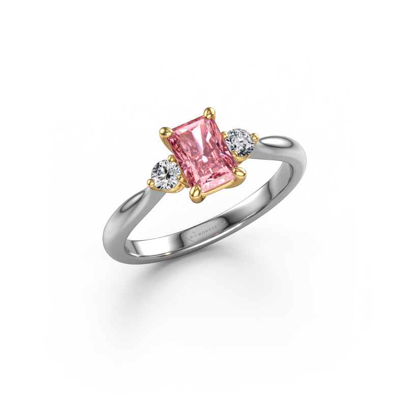 Bild von Verlobungsring Lieselot RAD 585 Weißgold Rosa Labordiamant 6.5x4.5 mm