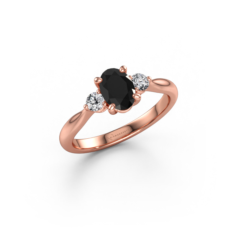 Immagine di Anello di fidanzamento Lieselot OVL 585 oro rosa Diamante nero 1.24 crt
