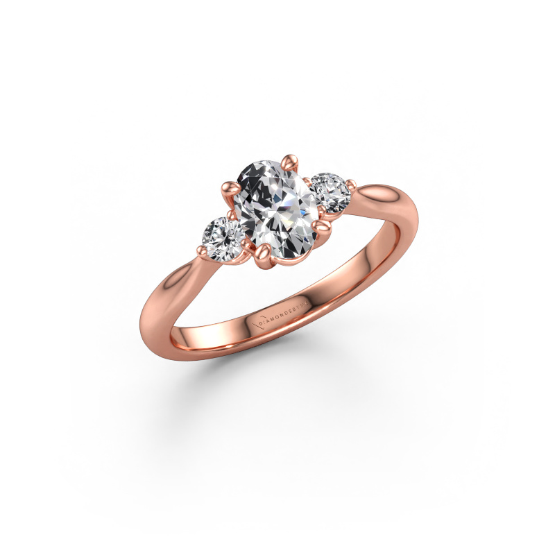 Immagine di Anello di fidanzamento Lieselot OVL 585 oro rosa Diamante 0.890 crt