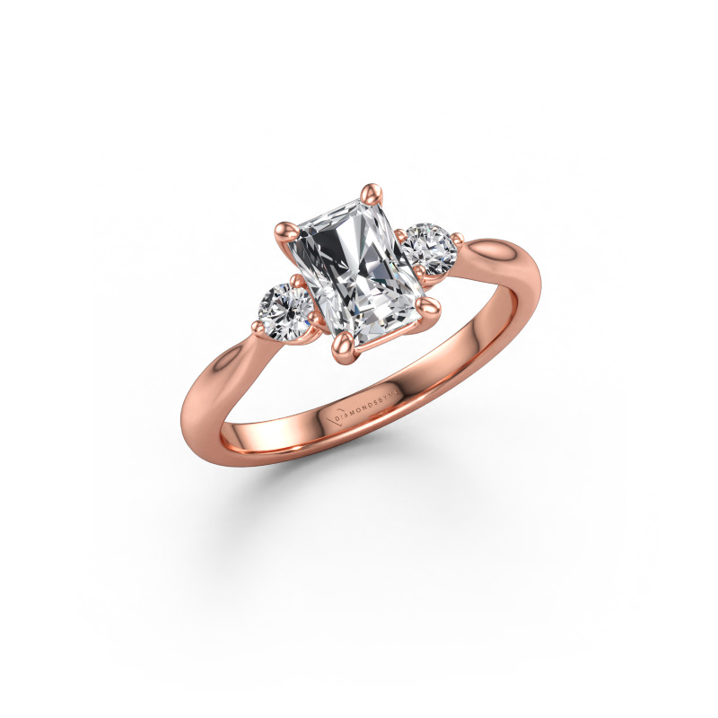 Immagine di Anello di fidanzamento Lieselot RAD 585 oro rosa Diamante lab grown 1.19 crt