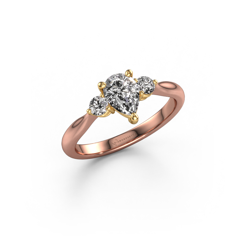 Bild von Verlobungsring Lieselot PER 585 Roségold Zirkonia 7x5 mm