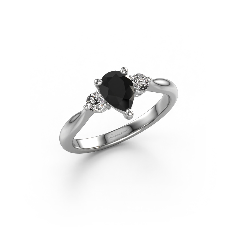 Image of Engagement ring Lieselot PER 950 platinum Black diamond 1.19 crt