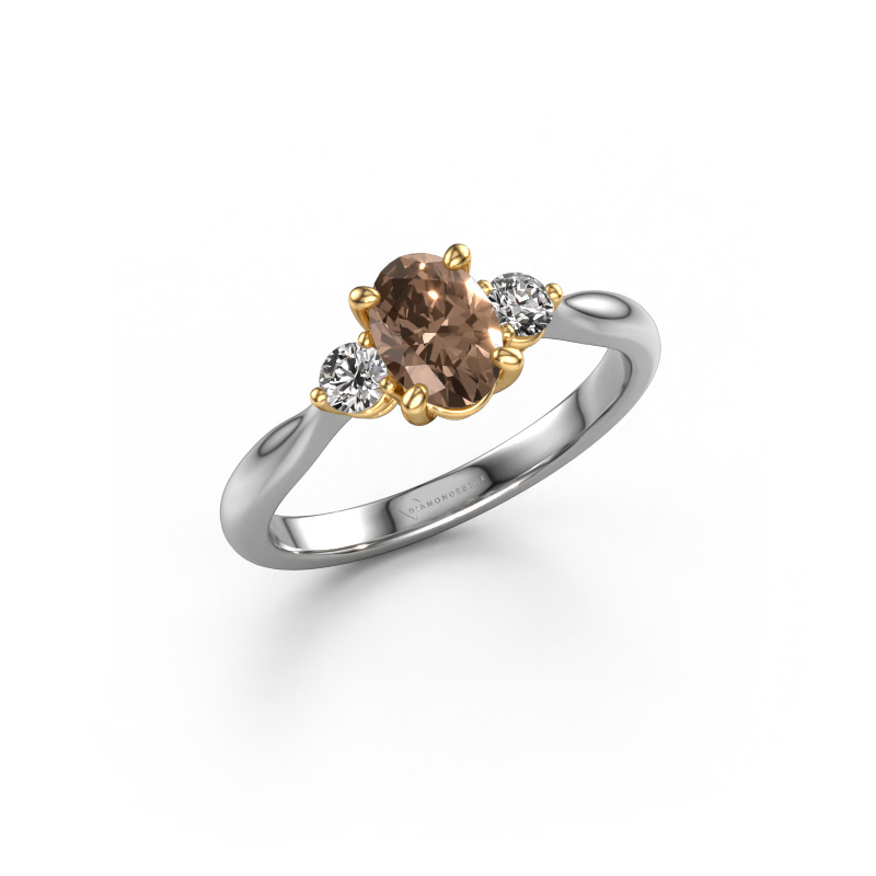 Bild von Verlobungsring Lieselot OVL 585 Weißgold Braun Diamant 0.890 crt