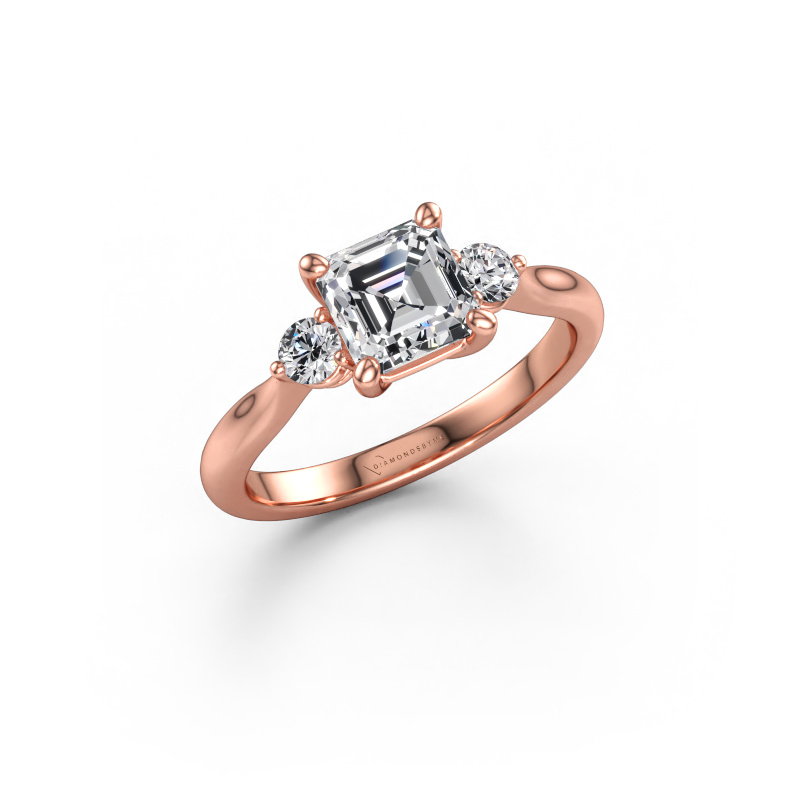 Bild av Förlovningsring Lieselot ASSC 585 roséguld Labbodlad diamant 1.16 crt